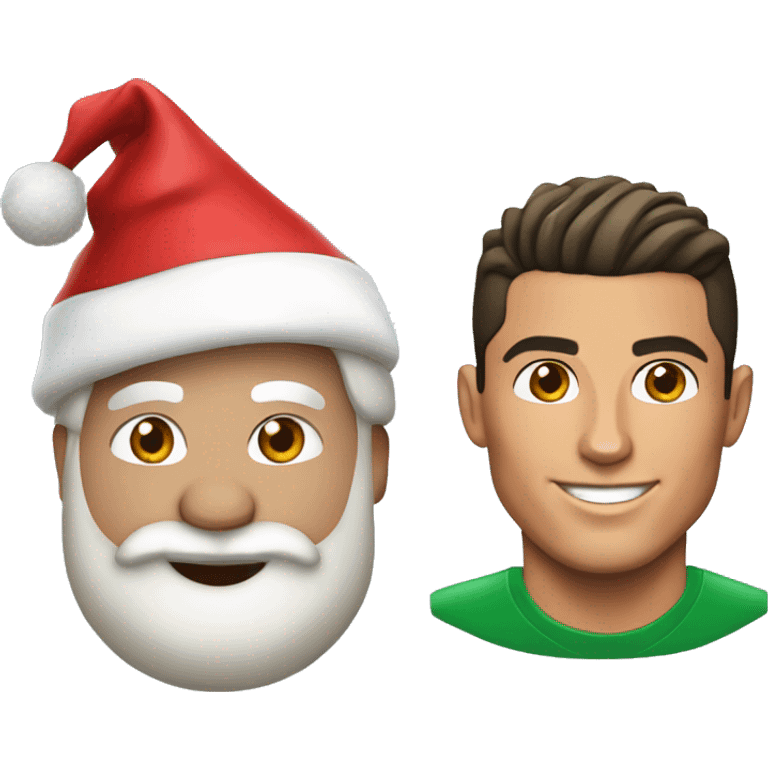 cristiano ronaldo with santa hat emoji