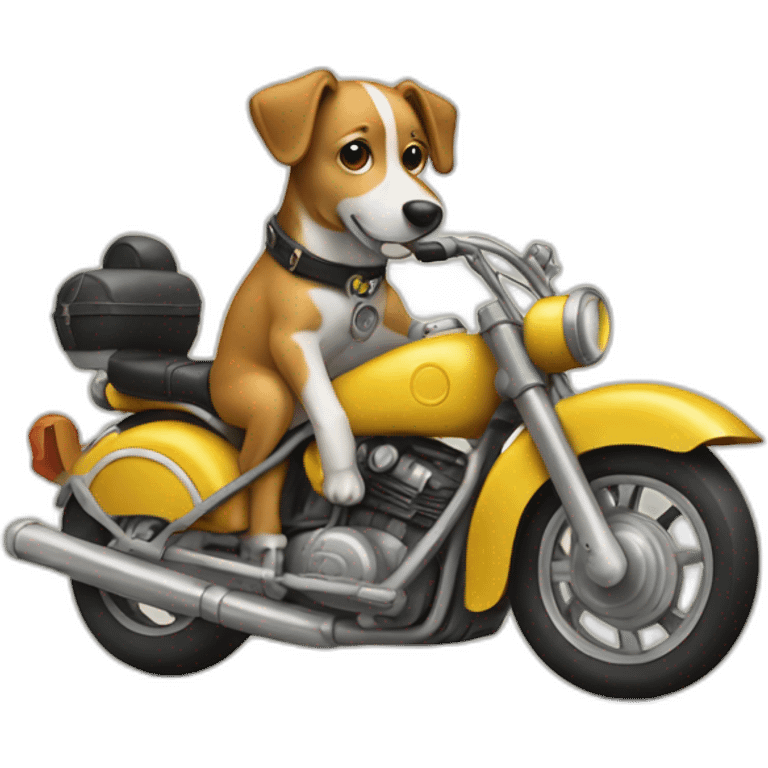 dog with motorbike in nuclear era emoji