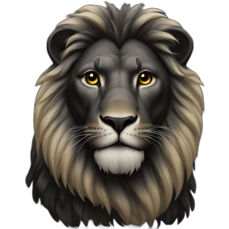 Black lion emoji