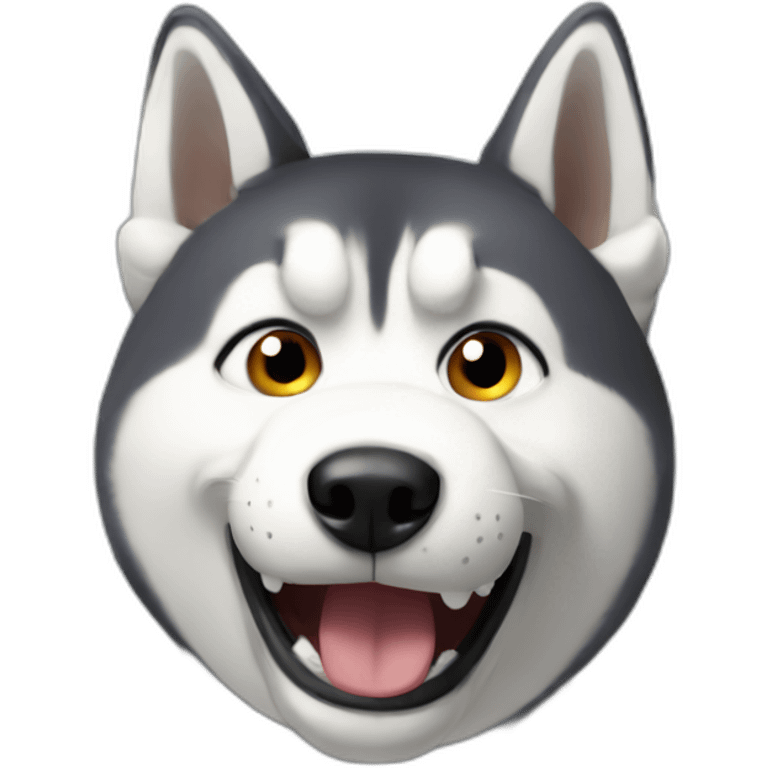 A smacking husky emoji