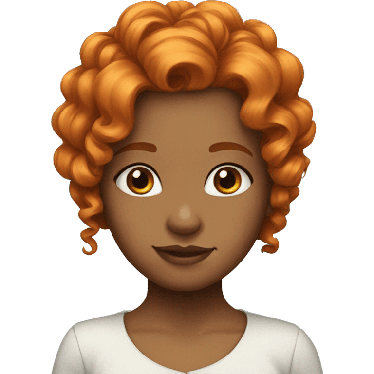 girl with curly orange hair and a bow in her hair emoji