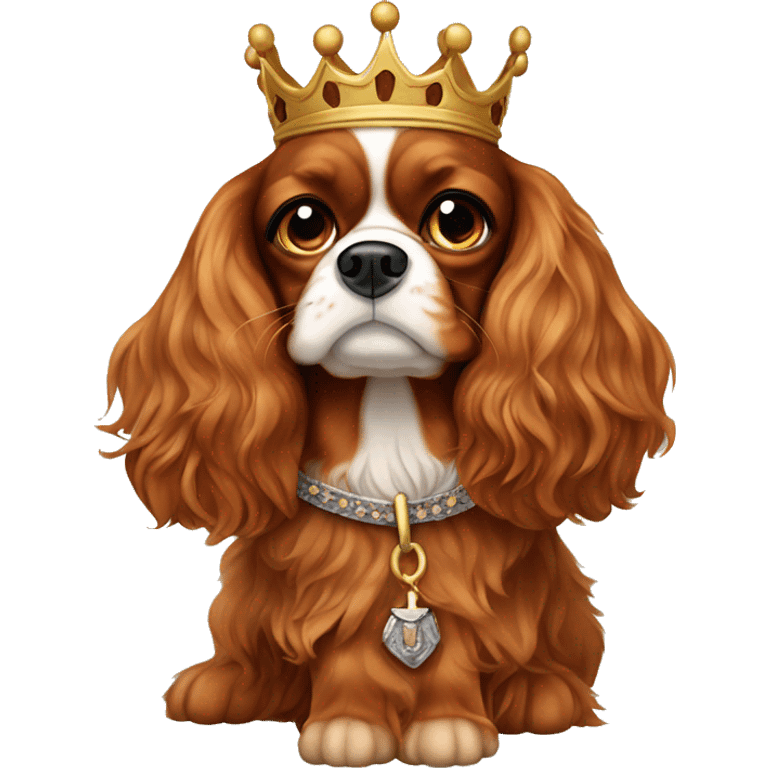 King Charles cavalier dog emoji