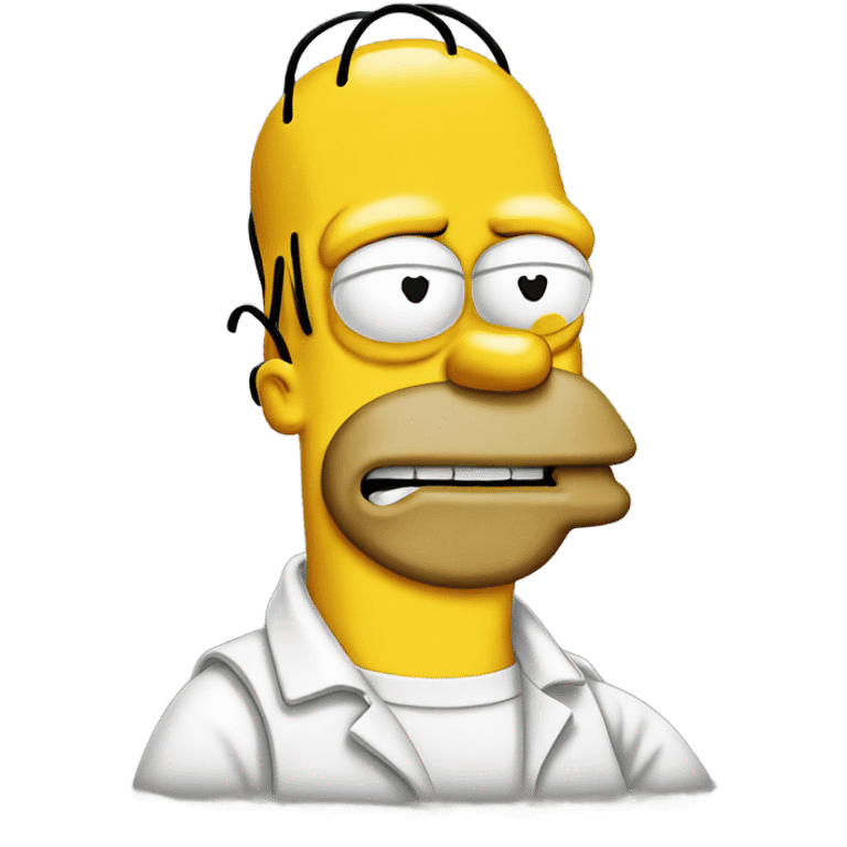 homer simpson in slip emoji