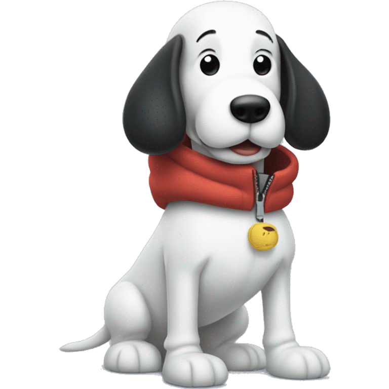 snoopy in puffer coat emoji