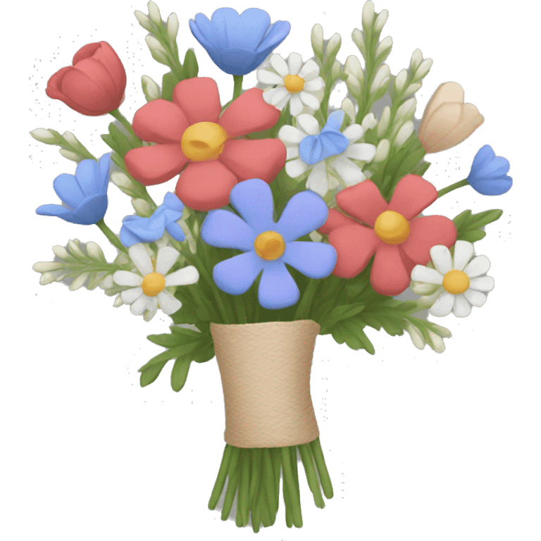 Bouquet of cottage flowers emoji