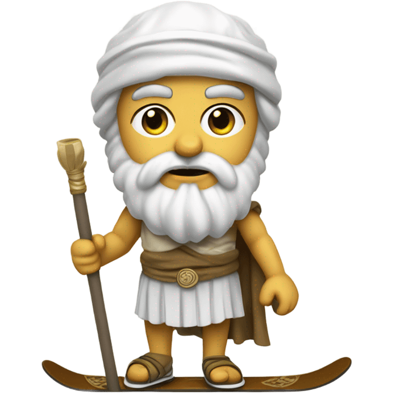 Socrates on skis emoji