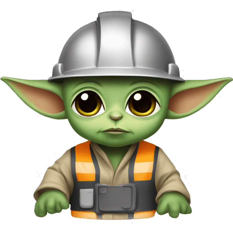 baby yoda foreman In a construction helmet emoji