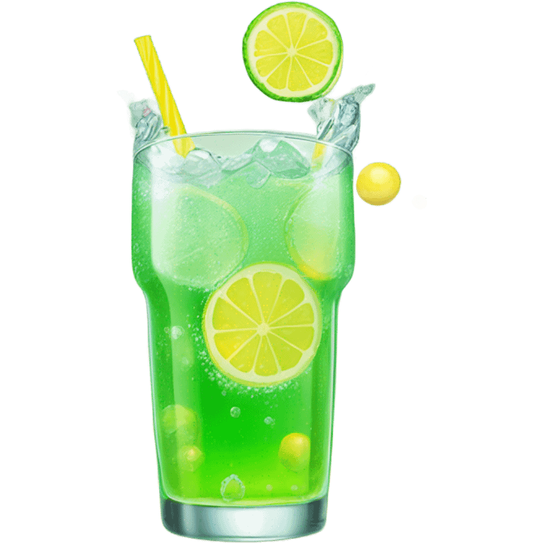 Lemon lime soda emoji