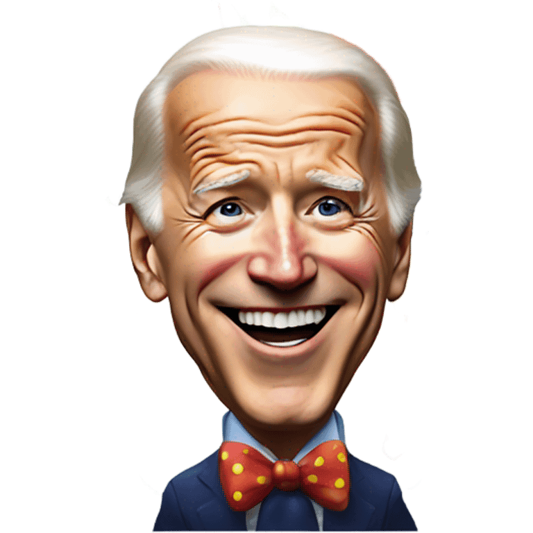 Biden having fun at a clown party emoji