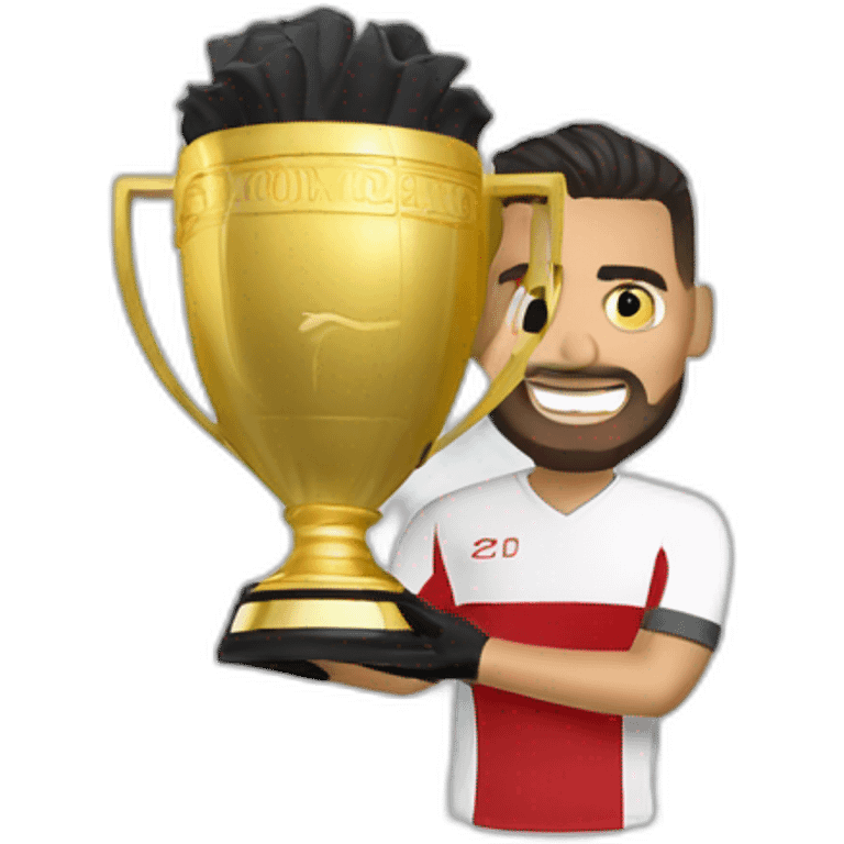 sergio romero goalkeeper holding libertadores cup emoji