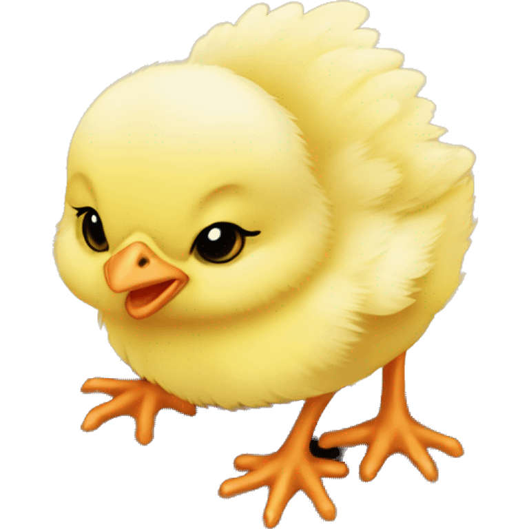 baby chick pecking ground emoji