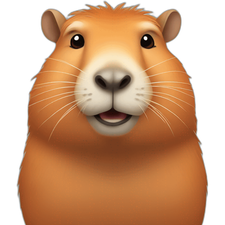 capybara with orange  emoji