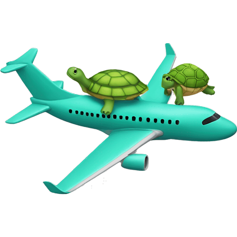 Airplane With Turtle on Top emoji