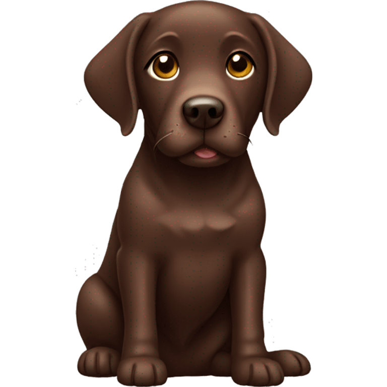 Chocolate lab dog emoji