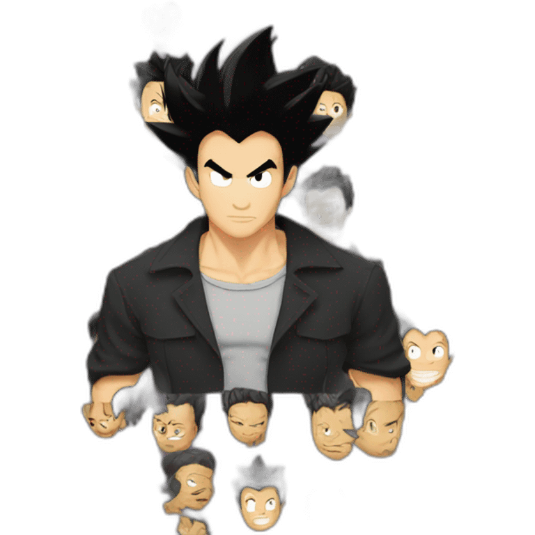 titan tvman with goku black hair emoji