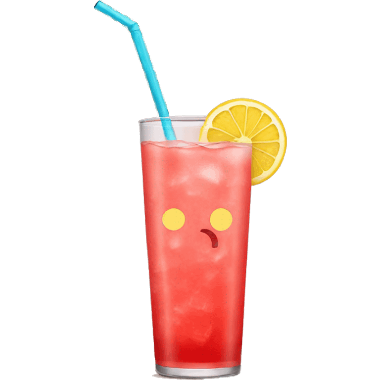 red lemonade with a straw emoji