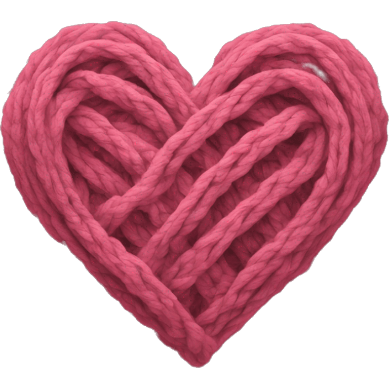 Cable knit heart emoji