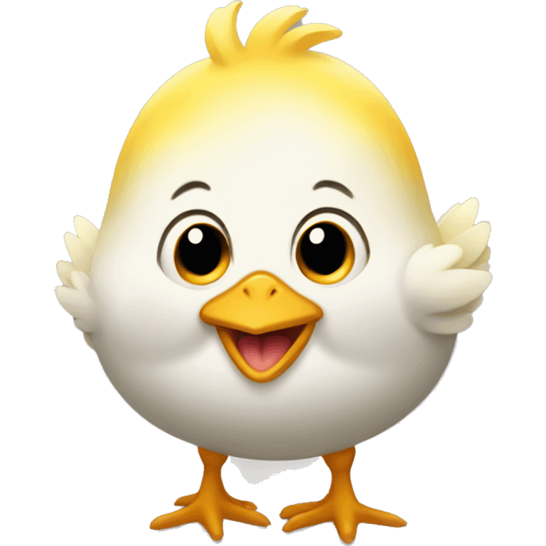 a laughing chick hatched emoji