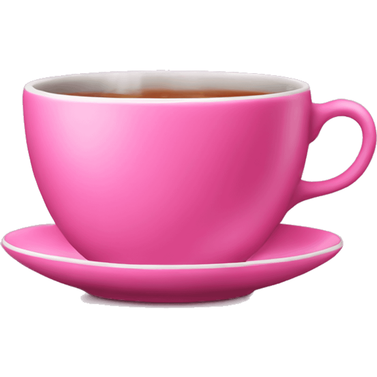 Pink tea cup with steam emoji