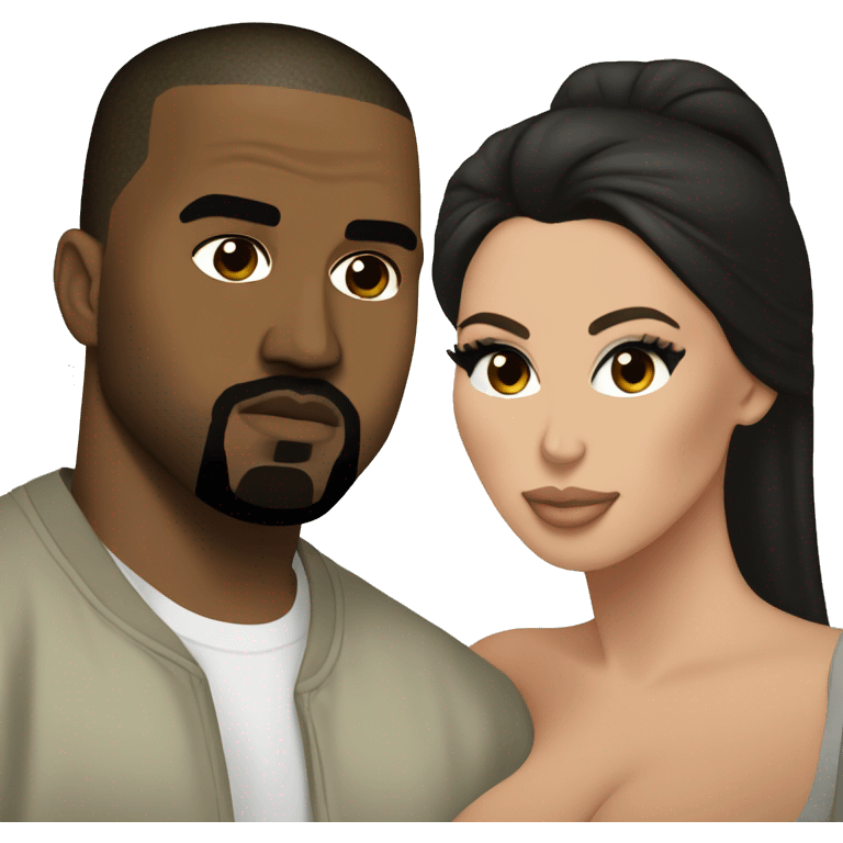 Kanye west and Kim karashian emoji