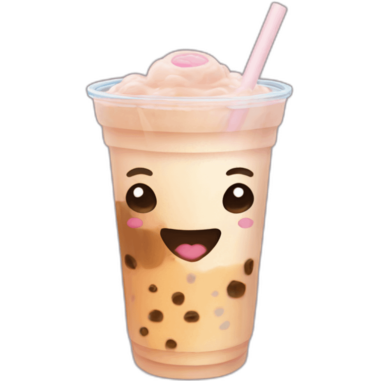 Boba tea love forever emoji