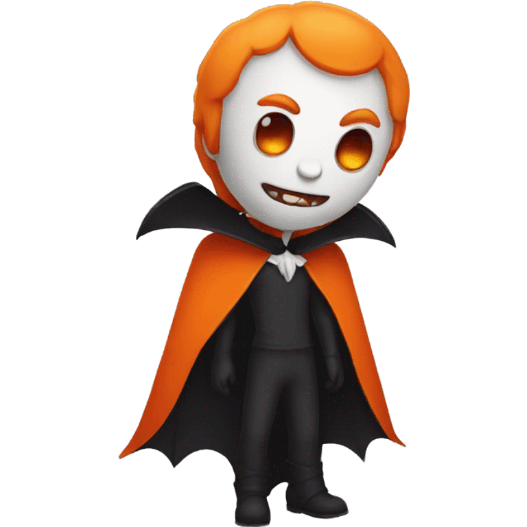 Orange vampire emoji