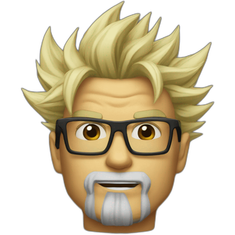 Super Saiyan-Wearing Glasses emoji