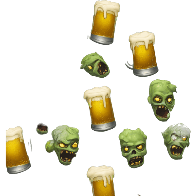 zombies with beer emoji