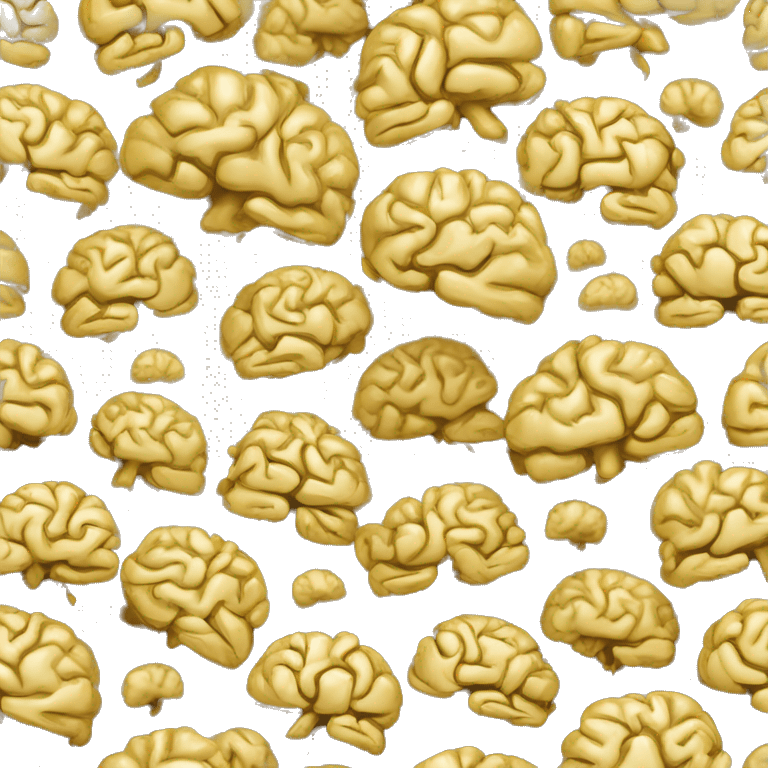 brain gold texture emoji