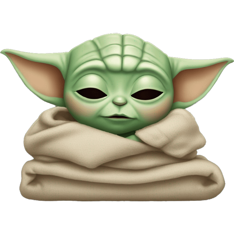 baby yoda sleeps with his eyes closed emoji