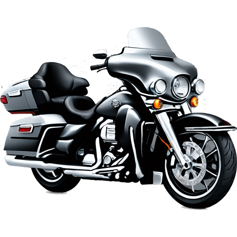 Harley Davidson Electra Glide Ultra Limited preta emoji