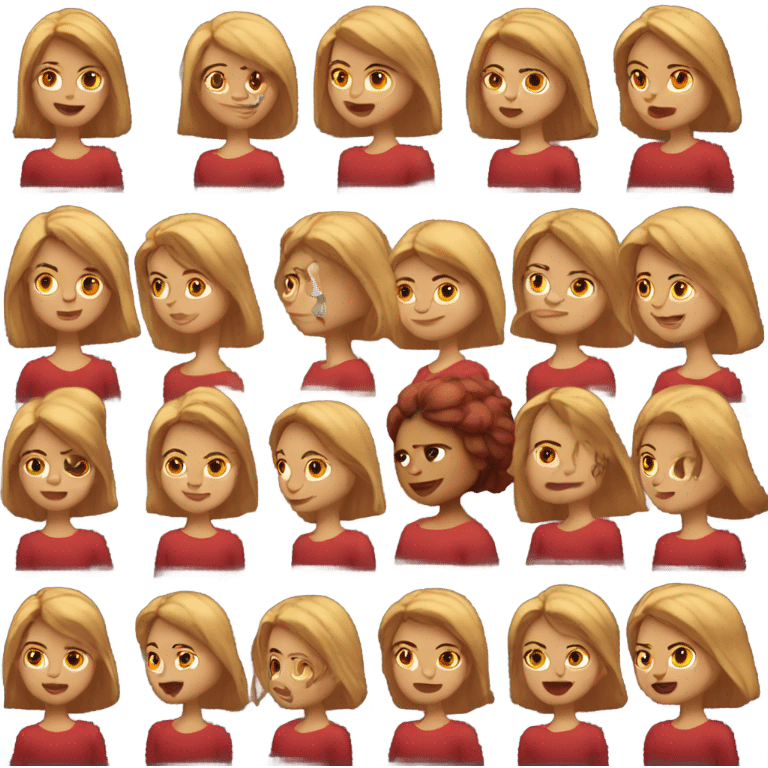 Mujer con pelo rojo emoji