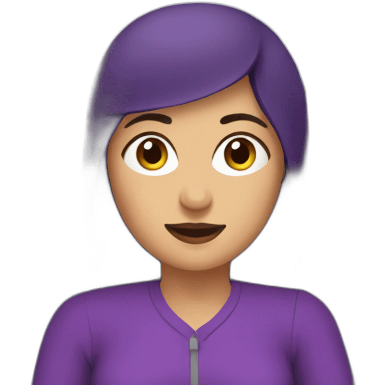 Armenian women in purple clothing in the bus emoji