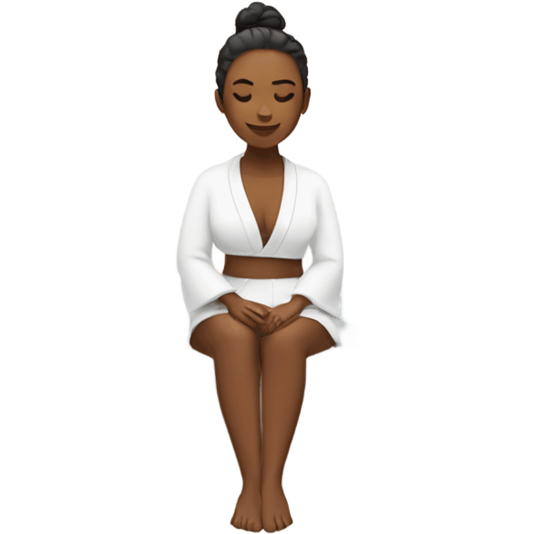 Girl relaxing in spa emoji