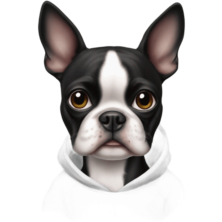 Boston terrier and a sweatshirt emoji