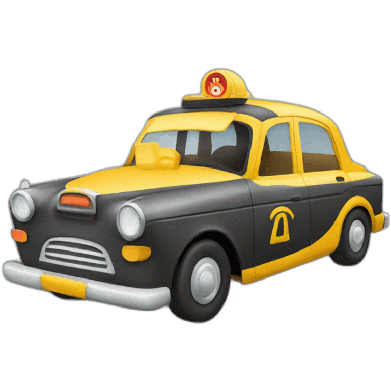 taxista con coche emoji