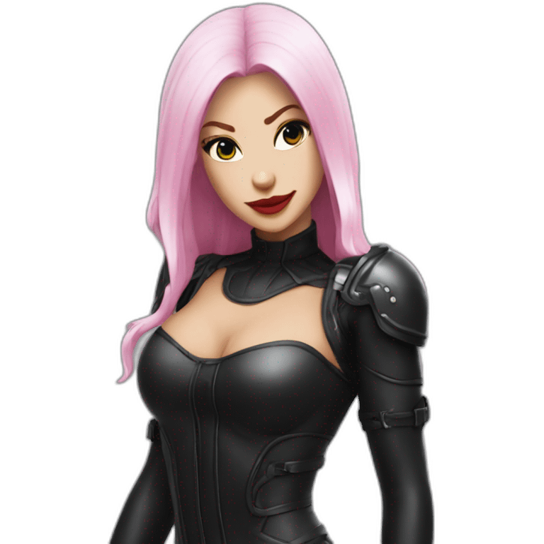 Katarina posing in latex clothing emoji