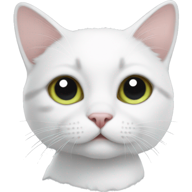 white cat with black spots emoji