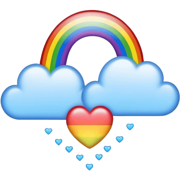 rainbow heart with a rainbow on top  emoji