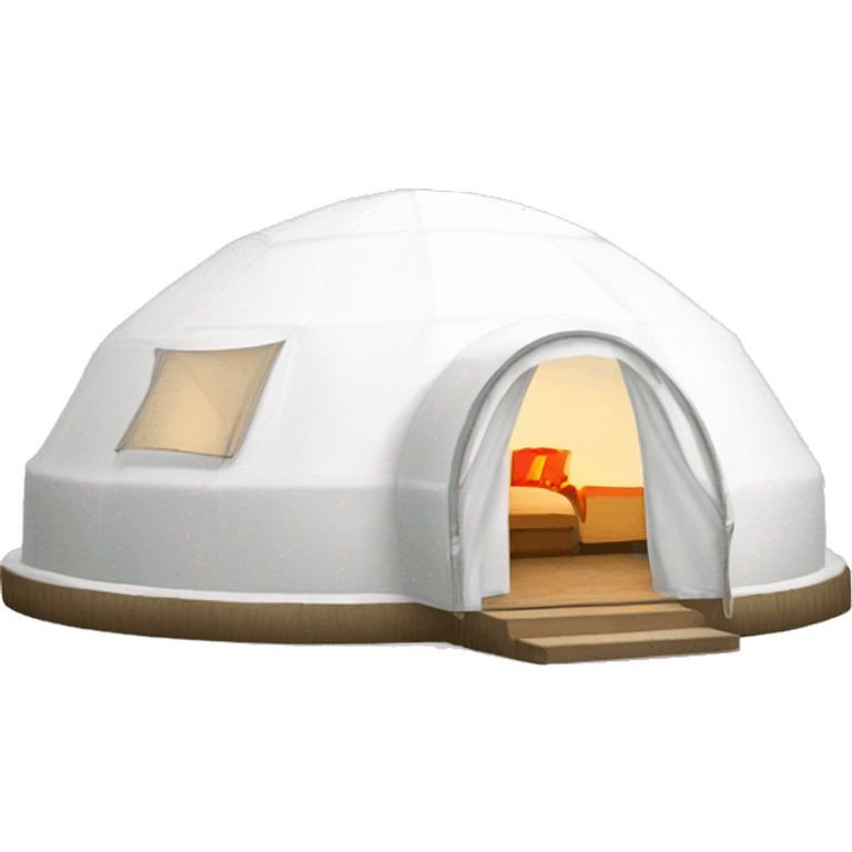 White Glamping Dome Party Igloo Tent emoji