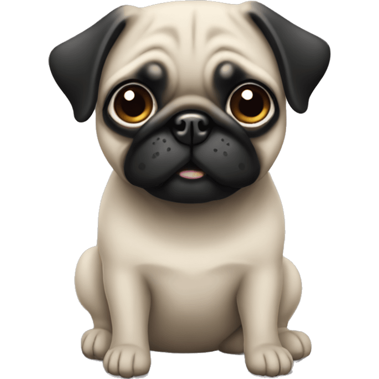 Black pug emoji