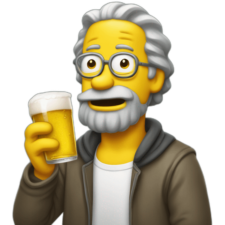 Omer simpson qui boi une bières emoji