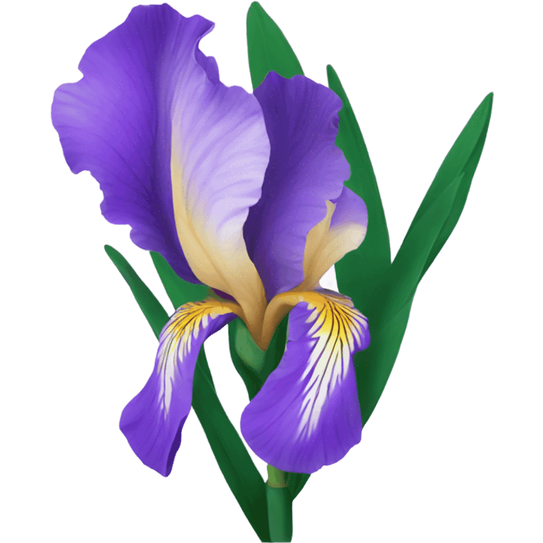 Purple Iris flower emoji