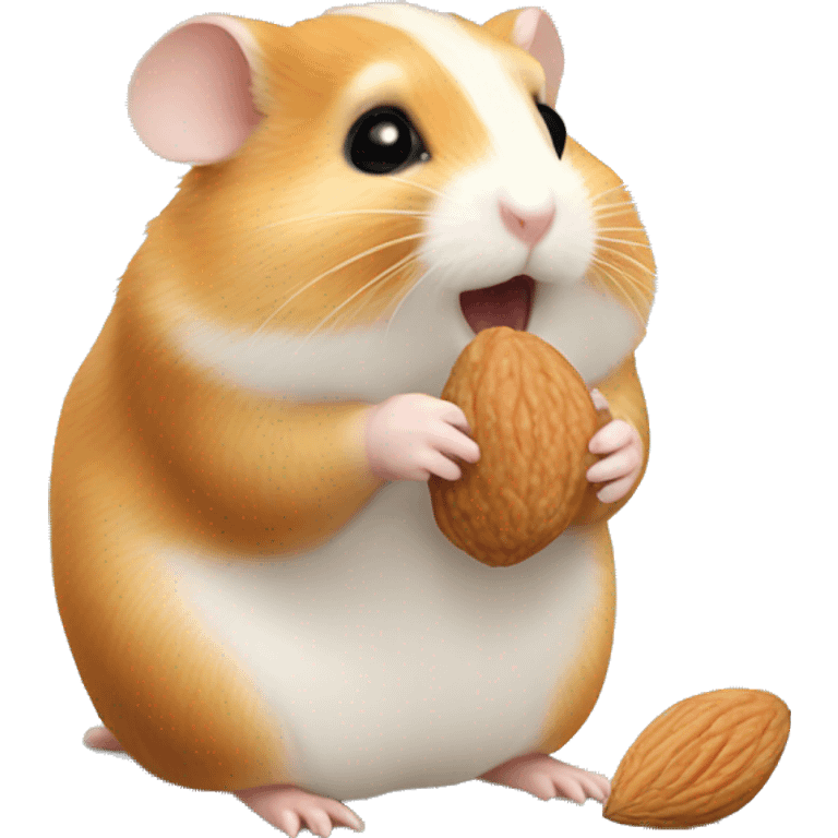 Hamster eating almond emoji