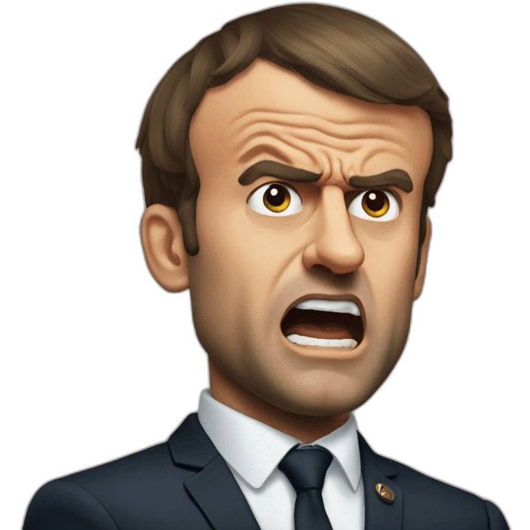 Emmanuel macron angry emoji