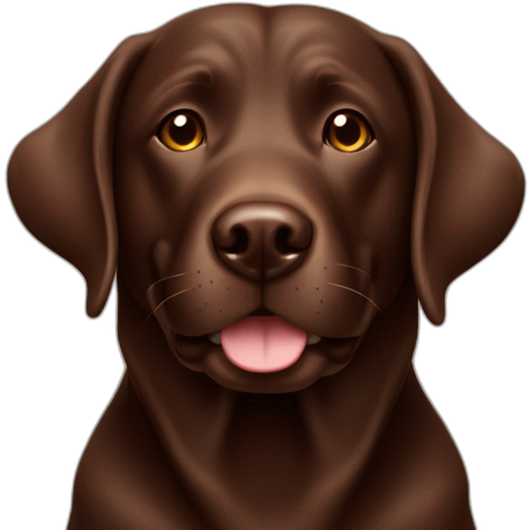 chocolate-lab-dog-smiling emoji