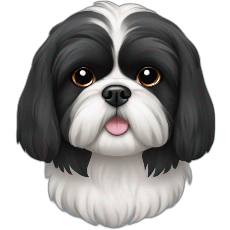 all black face shih tzu emoji