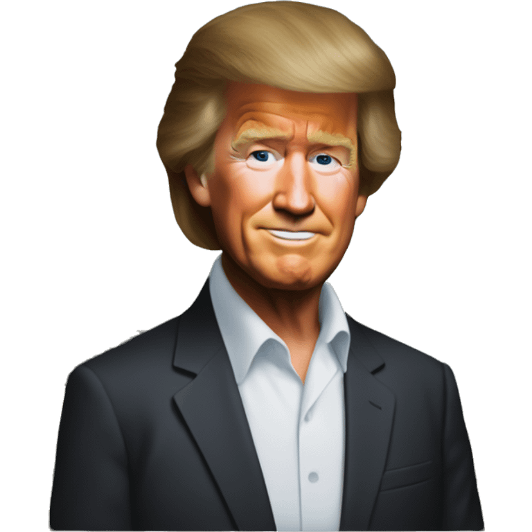 Bob Ross painting Donald Trump emoji