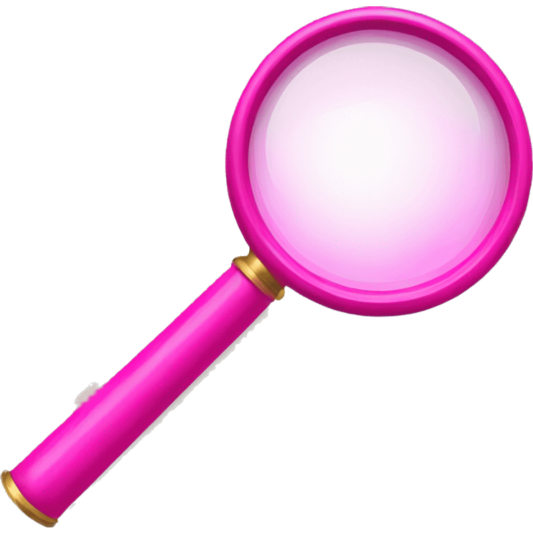 pink magnifying glass  emoji