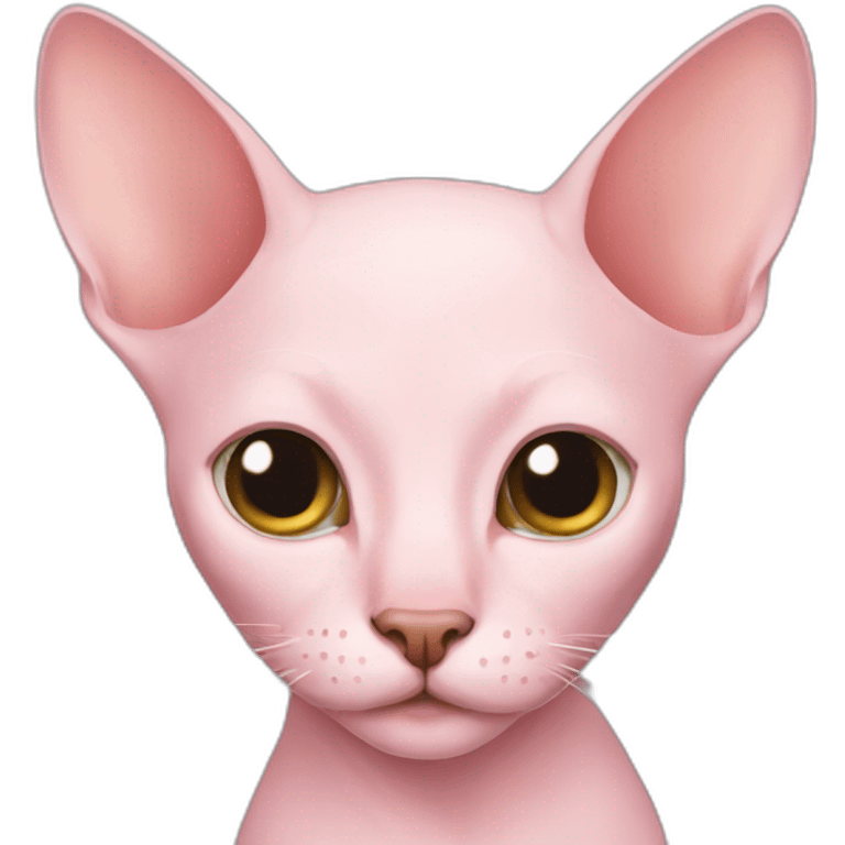 Pink hairless cat emoji emoji